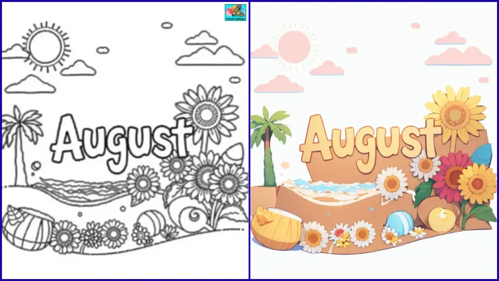August Coloring Pages