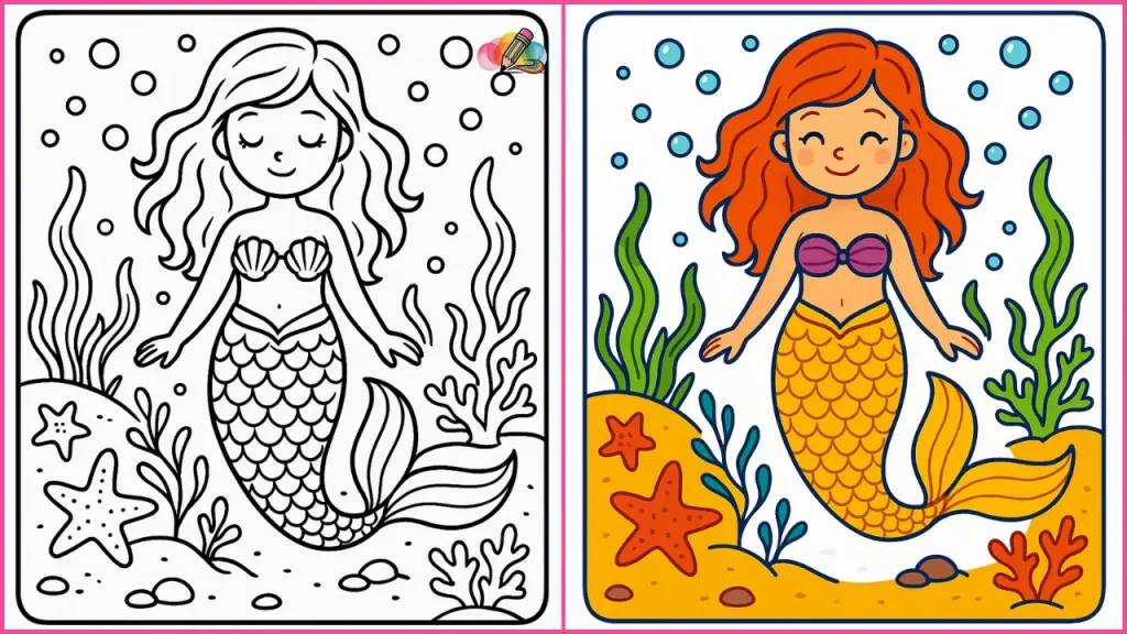 Mermaid Coloring Pages