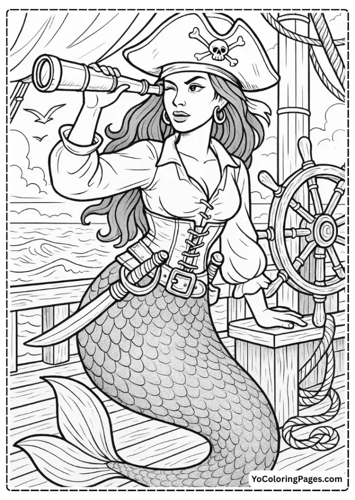 Seafaring Mermaid Pirate
