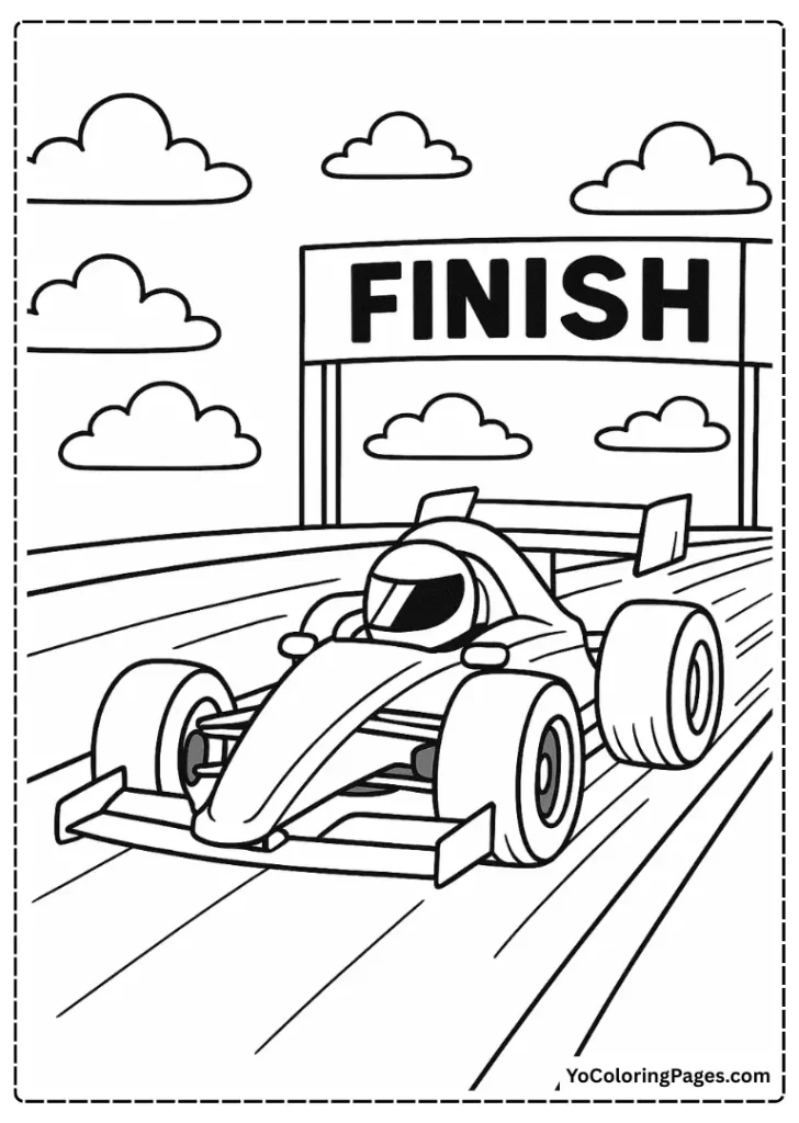Speeding Race Car