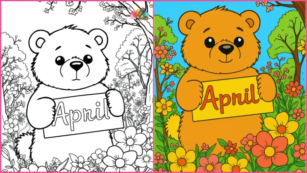 April Coloring Pages