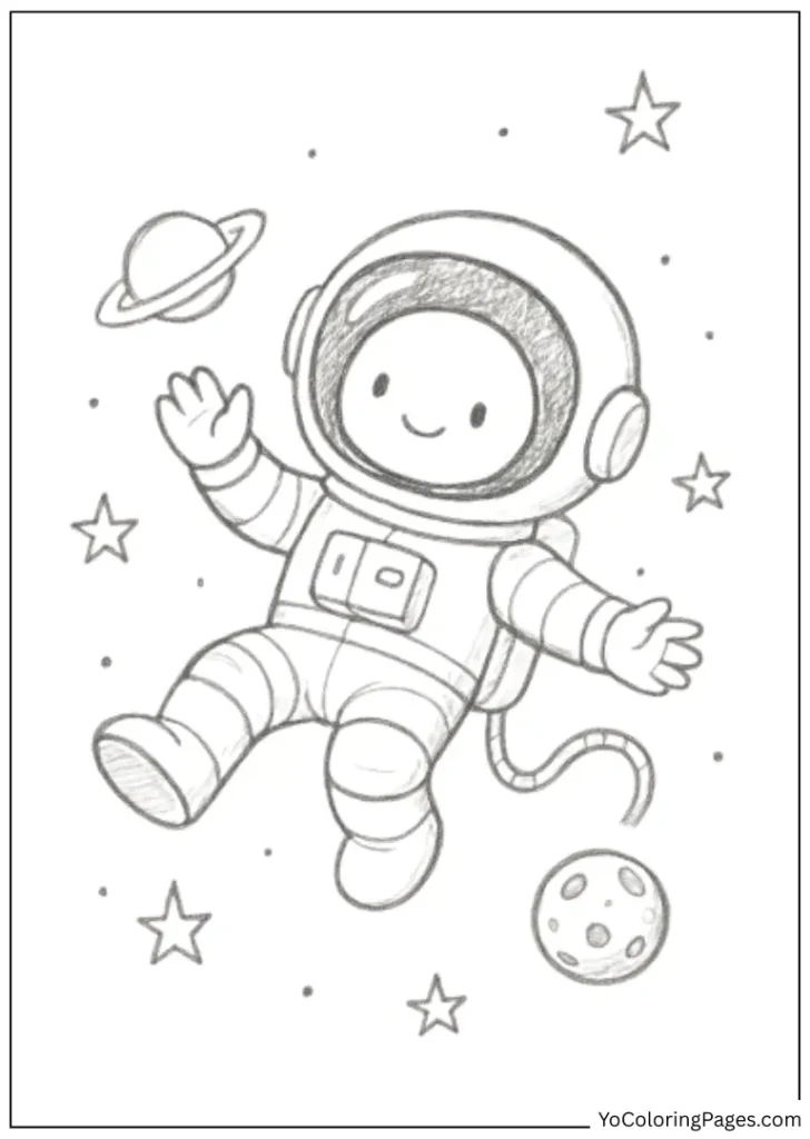 Astronaut Floating in Space