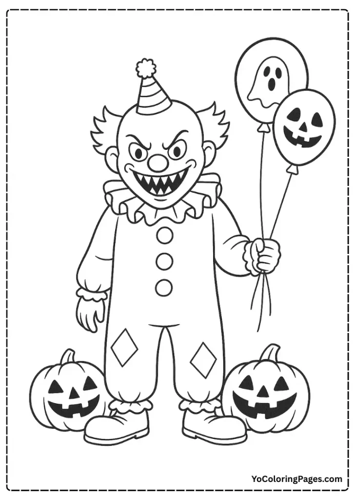 Halloween scary clown
