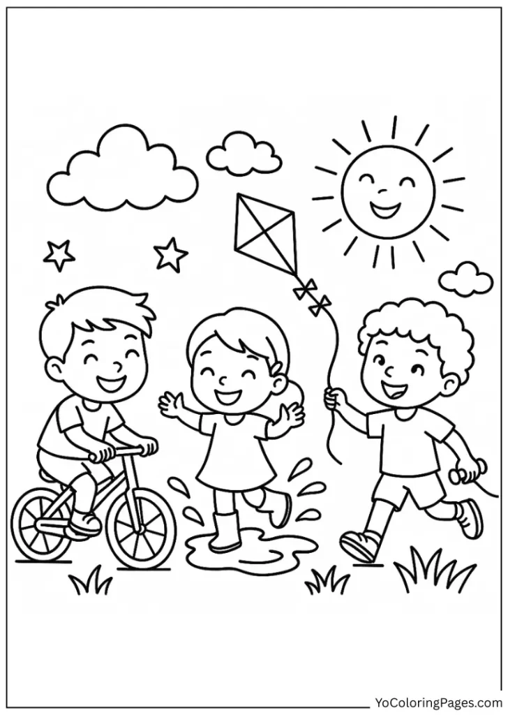 Kids Having Fun in Sun