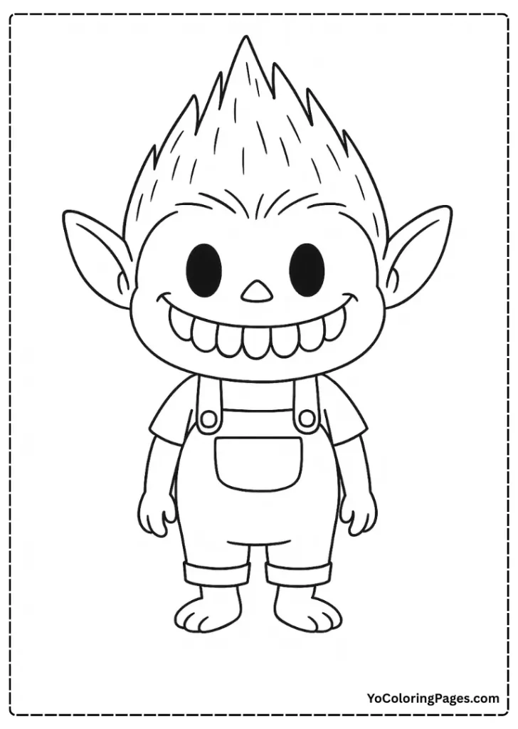 Labubu Wearing Overalls