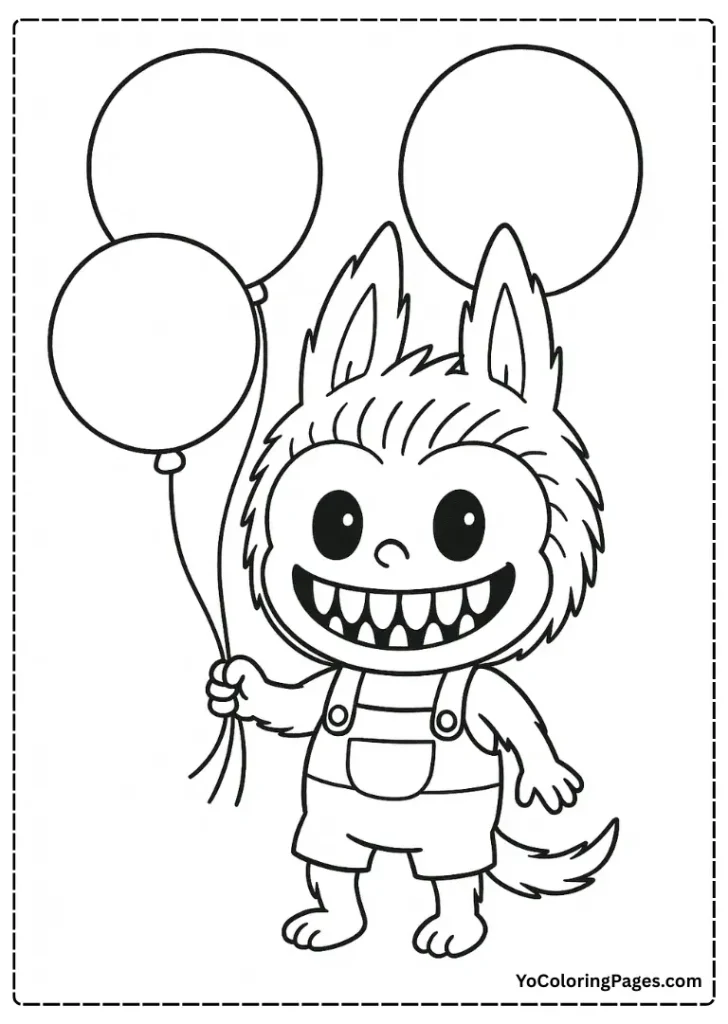 Labubu with Balloons