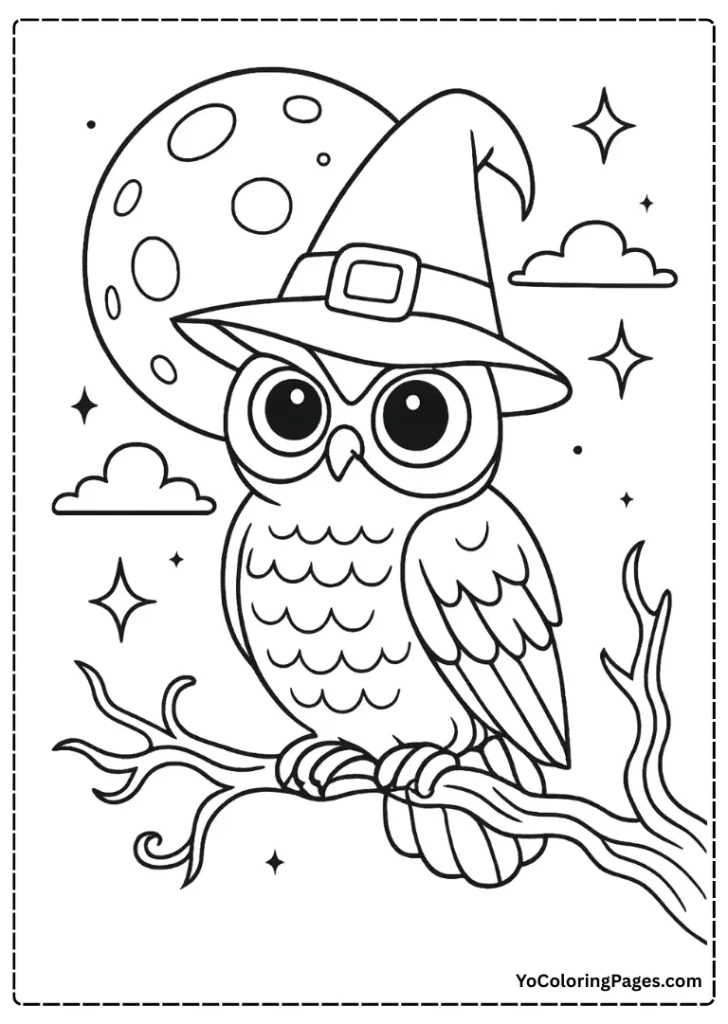 Magical owl Halloween