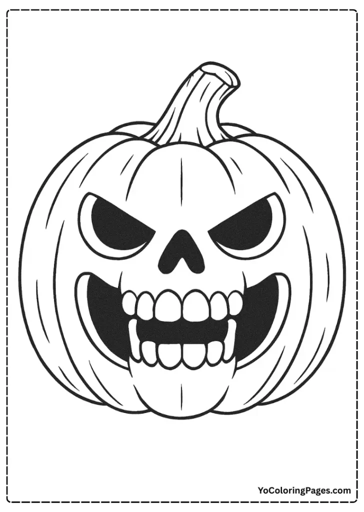 Scary pumpkin Halloween