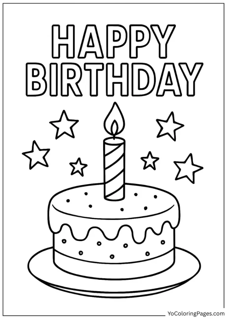 Single Candle Cake