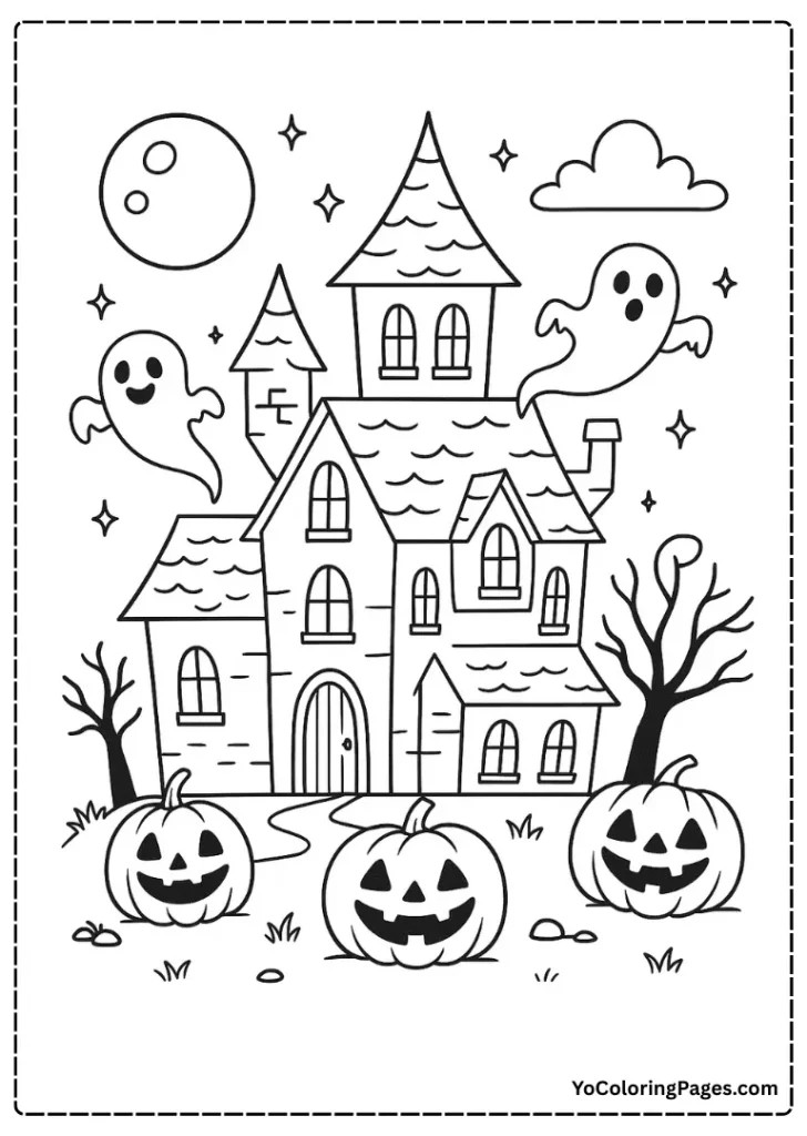 Spooky haunted house