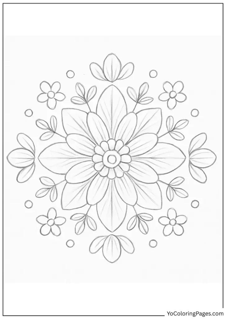 Spring Mandala or Floral Pattern