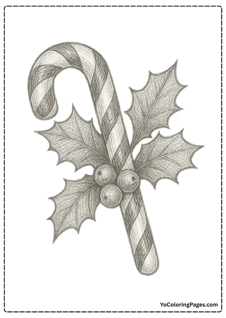Candy Cane & Holly Wrapped
