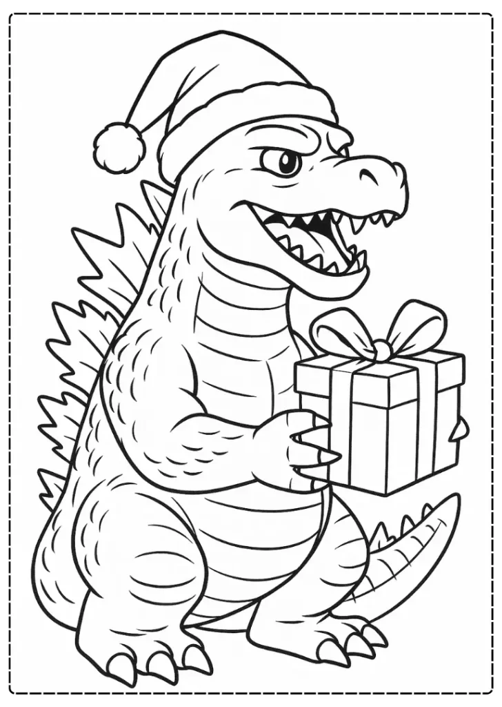 Christmas Godzilla