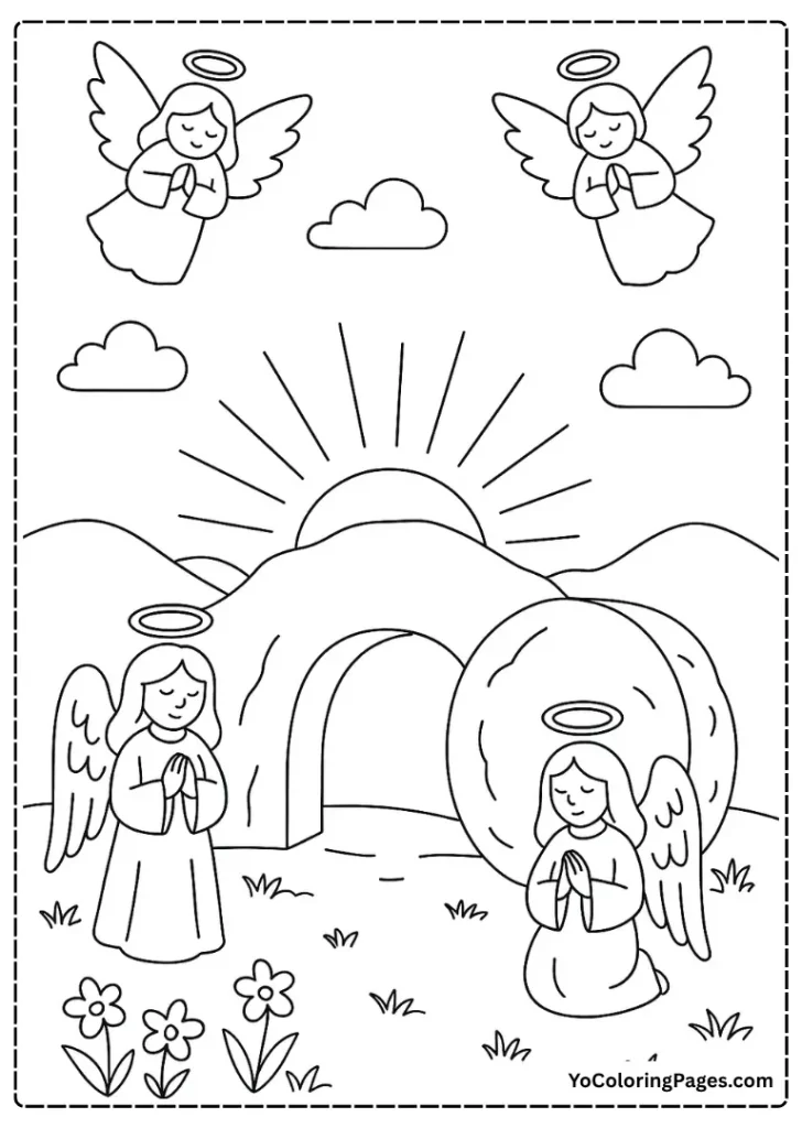 Empty Tomb with Angels