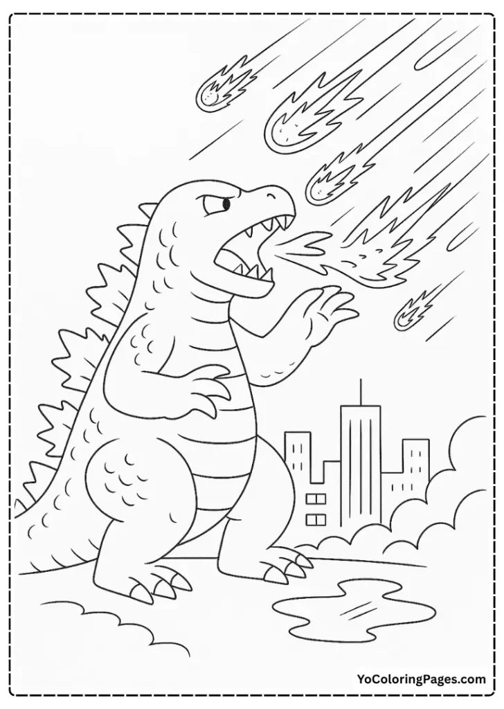 Godzilla Protecting the City
