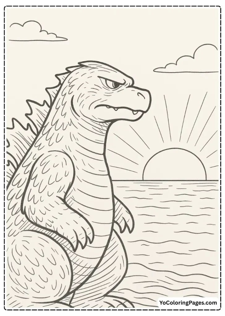 Peaceful Godzilla Sunset